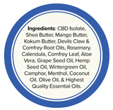 NoHiCBD All Natural CBD Pain Relief Butter Cream Cooling Action