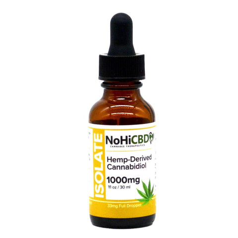 NoHiCBD Isolate 1000mg Drops (No THC)