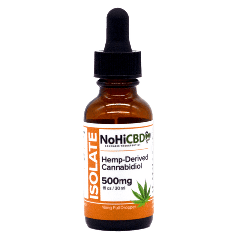 NoHiCBD Isolate 500mg Drops (No THC)